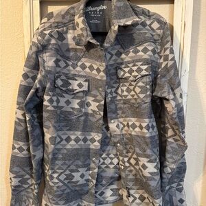 Wrangler Retro Geometric Gray Men's Shirt Jacket